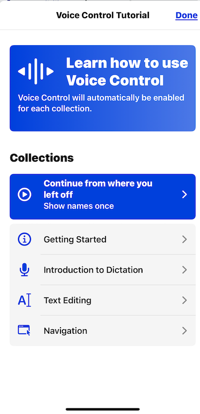 iOS voice control tutorial 1